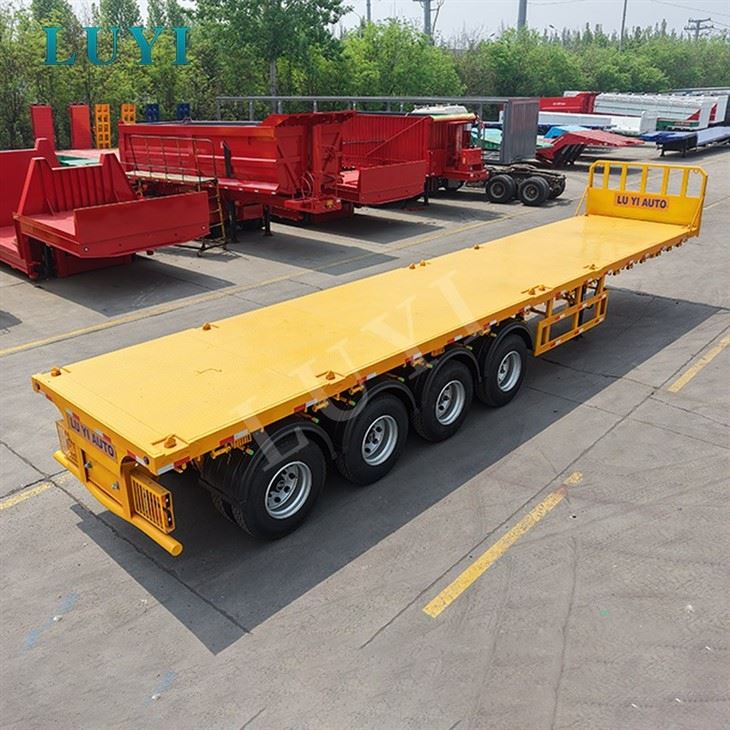 Heavy Duty 4 Axle 80T Flatbed Trailer suppliers