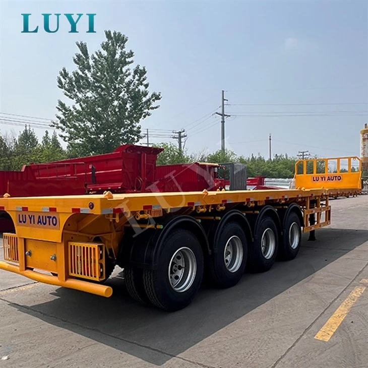 Heavy Duty 4 Axle 80T Flatbed Trailer suppliers